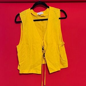 Marc New York Yellow Sleeveless Tie-Front Camisole